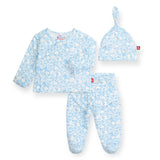 Magnetic Me Modal 3pc Kimono Set ~ Herds of a Feather Blue