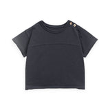 Play Up Baby Jersey Tee & Fleece Sweatshorts Set ~ Carbon/Iguanas