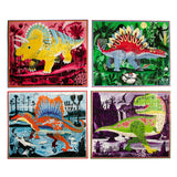 eeBoo Dinosaurs Skeletal Systems 36pc Puzzles Set of 4