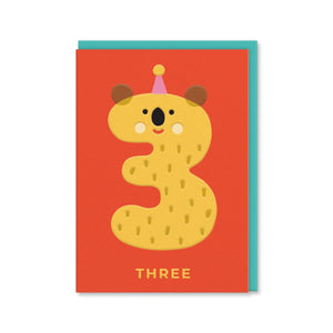 Ohh Deer Koala 3rd Birthday Card