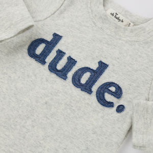 Oh Baby! Dude 2pc Set ~ Heather Grey/Denim