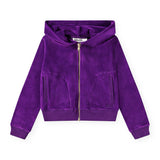 Molo Milla Velour Zip Hoodie & Annie Flared Sweatpants Set ~ Warm Purple