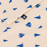 Petit Bateau Boys s/s Boat Print Tee ~ Cream/Blue