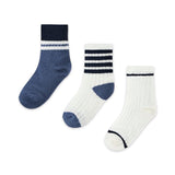 Mayoral Boys Striped Socks Set of 3 ~ Atlantic