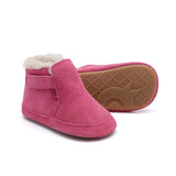Old Soles Apres Bub Fur Lined Bootie ~ Dark Pink Suede