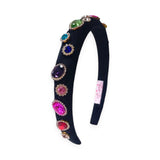 Bari Lynn Thin Jeweled Padded Headband