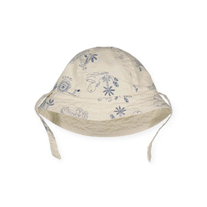 Mayoral Baby Boy Printed Reversible Bucket Hat ~ Cream/Indigo