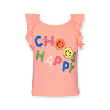 Baby Sara Choose Happy Flutter Sleeve Top ~ Orange