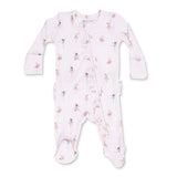 Angel Dear 2 Way Zipper Ruffle Footie ~ Petite Ballet