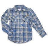 Appaman Boys Flannel Shirt ~ Blue Dyed Plaid
