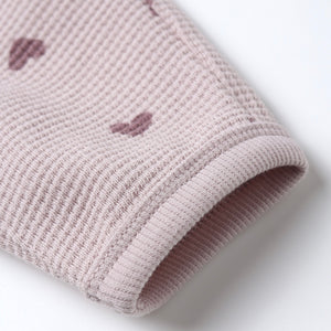 Quincy Mae Waffle Slouch Lounge Set ~ Hearts/Lilac