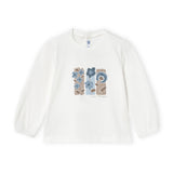 Mayoral Baby Girl Faux Fur Vest, l/s Tee & Leggings 3pc Set ~ Blue Bell