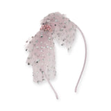 Bari Lynn Tulle Jeweled Bow Headband