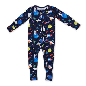 Angel Dear 2 Way Zipper Convertible Romper ~ Astronaut and Rockets