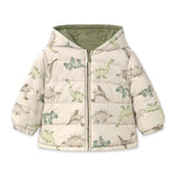 Mayoral Baby Boy Reversible Dino Print Padded Jacket ~ Bayleaf