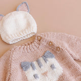 The Blueberry Hill Knit Cat Sweater ~ Blush