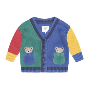 Huxbaby Colorblock Peekaboo Hux Cardi ~ Multi