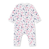 Petit Bateau l/s Parisian Print Romper w/ Collar ~ Multi
