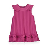 Mayoral Baby Girl Pleated Dress w/ Frills ~ Orchid