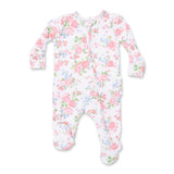 Angel Dear 2 Way Zipper Ruffle Back Footie ~ Cute Little Roses
