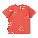 Molo Riley s/s T-shirt ~ Big Smiles Red
