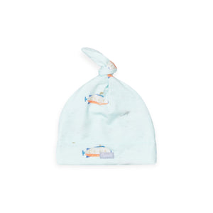 Coccoli Modal Knotted Hat ~ Submarines/Spa Blue