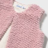 Mayoral Baby Girl Faux Fur Vest ~ Crystal Pink