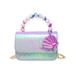 Tiny Treats Mermaid Pearl Handle Seashell Bag