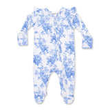 Angel Dear 2 Way Zipper Frill Sleeve Footie ~ Dream Cottage Floral