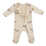 Oh Baby! Mini Puppy Faces Footie ~ Natural
