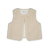 Mayoral Baby Girl Faux Fur Vest ~ Sand