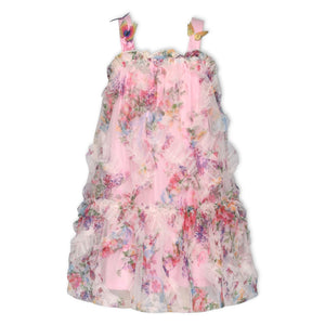 Baby Sara 3D Ruffle Mesh Butterfly Dress ~ Pink Multi