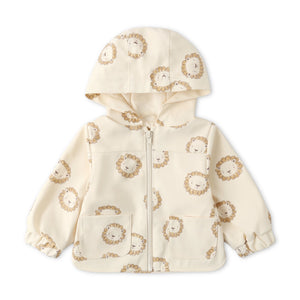 Quincy Mae Lions Raincoat ~ Ecru