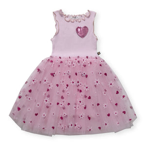 Petite Hailey Aria Heart Tutu Dress ~ Pink