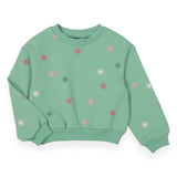 Mayoral Girls Printed Sweatshirt ~ Mint/Multi