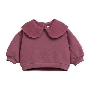 Play Up Baby Collared Fleece Sweatshirt & Sweatpants Set ~ Dark Rose