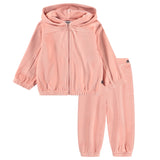 Molo Baby Dayna Velour Zip Hoodie & Sacha Sweatpants Set ~ Mellow Rose