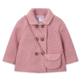Mayoral Girls Boucle Coat w/ Purse ~ Pastel
