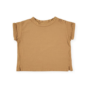 Babyclic T-Shirt  & Printed Short Overalls Set ~ Mustard/Sea