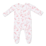 Angel Dear 2 Way Zipper Ruffle Back Footie ~ Ballet Toile