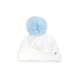 Oh Baby! Pom Hat ~ Sky Blue/Cream