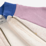 Bobo Choses Baby Tic Tac Toe Color Block Zip Sweatshirt & Joggers Set ~ Off-White/Lavender