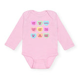 Sweet Wink Candy Hearts l/s Onesie ~ Pink