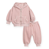 Play Up Baby Fleece Zip Hoodie & Sweatpants Set ~ Pale Pink