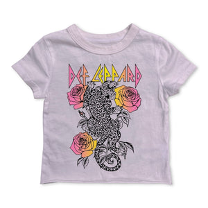 Rowdy Sprout Girls Def Leppard Roses s/s Fitted Tee ~ Preppy Pink