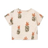 Play Up Baby Fleece Zip Hoodie, Pineapple T-Shirt & Sweatshorts Set ~ Pale Olive/Oatmeal
