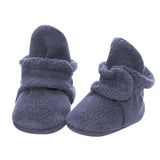 Zutano Cozie Fleece Booties ~ Denim