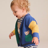 Huxbaby Colorblock Peekaboo Hux Cardi ~ Multi