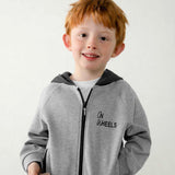 Mayoral Boys Bi-material Zip Hoodie & Sweatpants Set ~ Fog