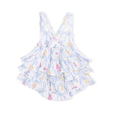 Angel Dear Muslin Ruffle Sunsuit ~ Ribbon Bouquets